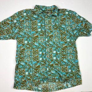 Dakine Hawaii Surf Co Casual Button Up Shirt Beach Theme Short Sleeve Size XXL